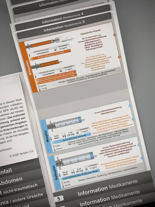 Mediflip Medikamente Notfallsanitäter SAA und BPR